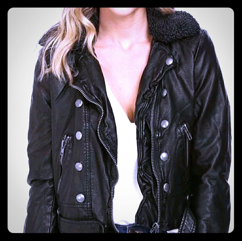 **SOLD** Free People Vegan Leather Jacket NWT